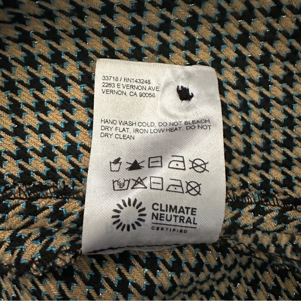 Reformation Brown Houndstooth Patterned Women's M… - image 8